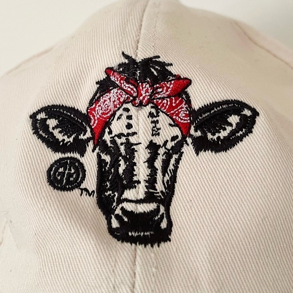PAISLEY BANDANA COW PONY CAPS BEIGE - Picture 5 of 5